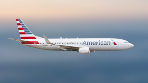 American Airlines planes grounded at an airport