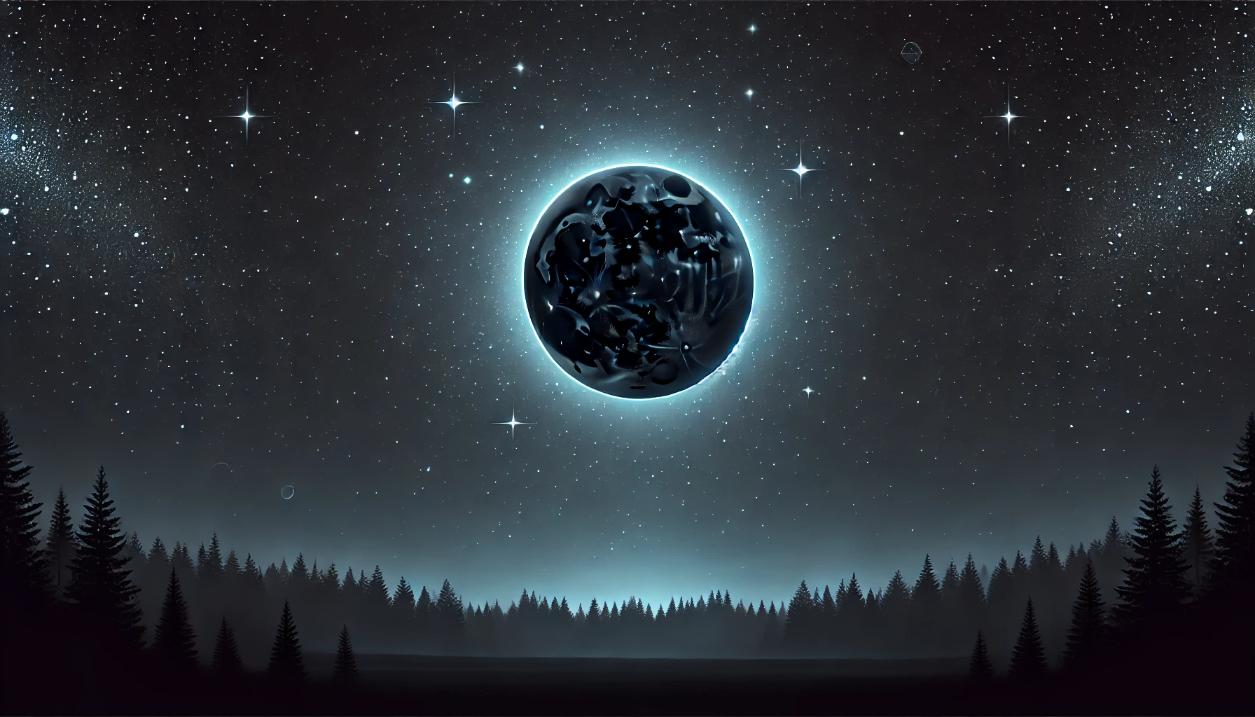 Star-filled night sky during the rare Black Moon of December 30, 2024